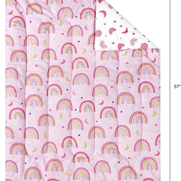 4pc Toddler Rainbow Bedding Set NEW - Picture 3 of 6